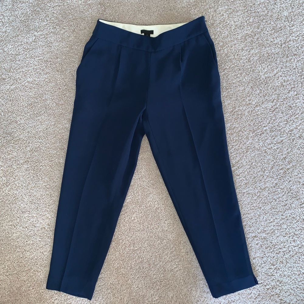 J Crew “Curator” Crepe Pants Navy
